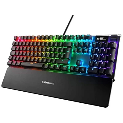Immagine di SteelSeries Apex 7 Tastiera meccanica per videogiochi Smart Display OLED Retroilluminazione LED RGB Switch Rossi Layout Inglese (QWERTY)
