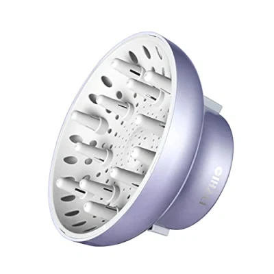 Immagine di GIHALI universale dei capelli diffusore forte holding&quot; adattabile per asciugacapelli con da 4,4 cm a 6,6 ricci o mossi (Lavanda)
