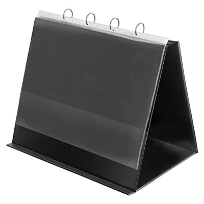 Immagine di Veloflex 4132280 Espositore ad anelli, formato A3, orizzontale, nero