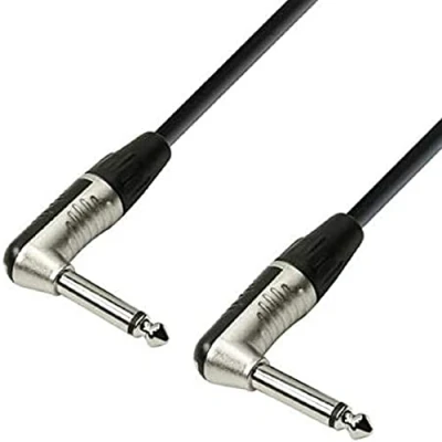 Immagine di Adam Hall Cables 4 STAR IRR 0450 Cavo strumenti REAN jack angolare mono da 6,3 mm a 4,5 m
