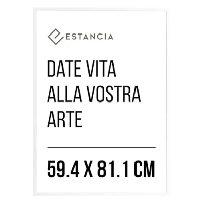 Immagine di Estancia Cornice Portafoto In Legno Bianco 59,4x81,1 cm (A1) Con Vetro Plexi Infrangibile Grande A1 Bianca din