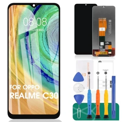 Immagine di Per OPPO Realme C30 Display LCD C33 Sostituzione Dello Schermo RMX3581 RMX3624 Touch Digitizer Assembly Kit di Riparazione (Nero, Senza Cornice)