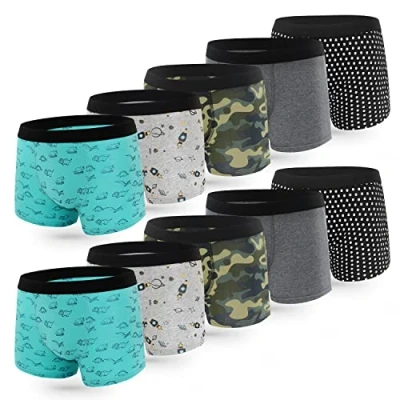 Immagine di L&amp;K II 10 Boxer Ragazzi in Cotone Intimo Bambino Mutande Ragazzo 1604 UN3 134/140