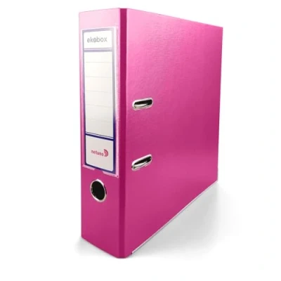Immagine di Netuno 1 raccoglitore documenti rosa a 2 anelli A4 dorso 8 cm raccoglitori in cartone ecologico riciclato per archivio ufficio faldoni portadocumenti registratori ad