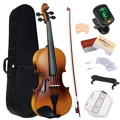 Immagine di ADM Violino 1/4 per Bambini Principianti 4 6 Anni con Adesivo Tastiera, Poggia Spalla e Accordatore