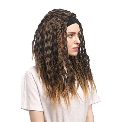 Immagine di WIG ME UP 90837 ZA36TZA103 Parrucca Carnevale Halloween Fascetta Dreads Dreadlocks Rasta Caraibi Afro Mix di Castano Biondo