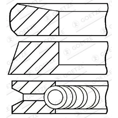 Immagine di GOETZE ENGINE 08 137500 00 Kit Fasce Elastiche 89 RENAULT: MASTER 2 Kasten, TRAFIC OPEL: Vivaro A Van