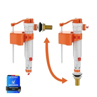 Immagine di Ibergrif M20521 galleggiante valvola reversibile per WC alimentazione universale ed economico costruttiva ottone accoppiamento M12 / 17 (3/8&quot;) Bianco
