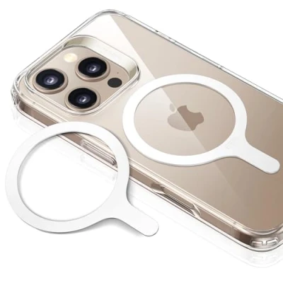 Immagine di ESR Compatibile con Anello MagSafe 360, 2 Pezzi Universale Ring in Metallo iPhone 15/14/13/12/11/X Series, Galaxy S23/S22/S21/S20/S10 Series/MagSafe Accessories, Bianco