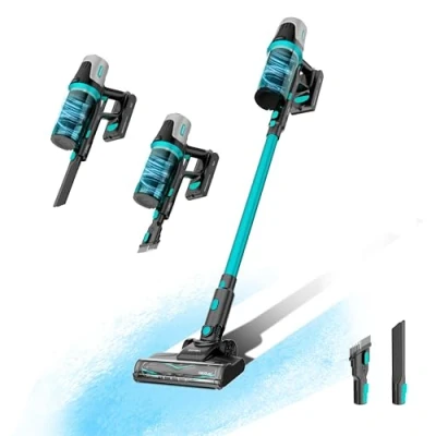 Immagine di Cecotec Scopa Elettrica senza Fili Conga Rockstar 1500 Horizon Genesis XL. 215W Potenza Totale, 45 min Autonomia, Spazzola Mista, 2 Modalità di Aspirazione, Parallel Cyclone System, Serbatoio 600ml