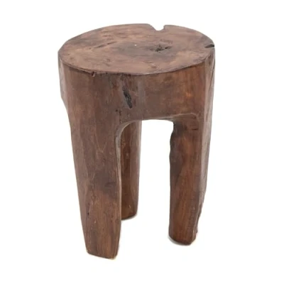 Immagine di DESIGN DELIGHTS Sgabello Rustico Tronco DALBERO Log 41x29x29 cm, Legno Riciclato, Marrone