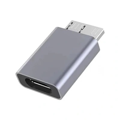 Immagine di PremiumCord Adattatore da USB C a 3.0 Micro B femmina maschio, super velocità, 5 Gbps, in alluminio, grigio siderale