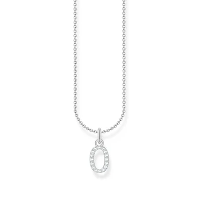 Immagine di Thomas Sabo Collana con lettera O in argento Sterling 925 zirconi, Argento, KE2254 051 14