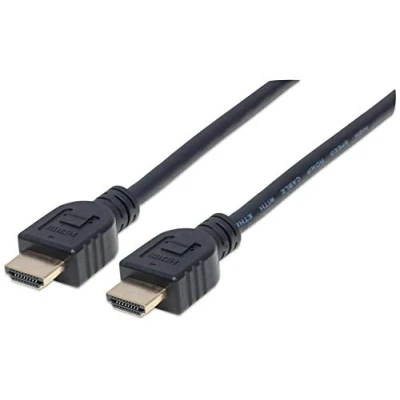 Immagine di Manhattan HDMI Cavo Spina A, A 2.00 m Nero 353939 UHD 4K;, Certificato UL
