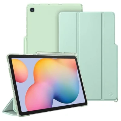 Immagine di FINTIE Custodia per Samsung Galaxy Tab S6 Lite 10.4&#039;&#039; 2024/2022/2020 con S Pen Holder, Sottile Leggero Case Posteriore Trasparente Cover Auto Sveglia/Sonno, Verde Chiaro