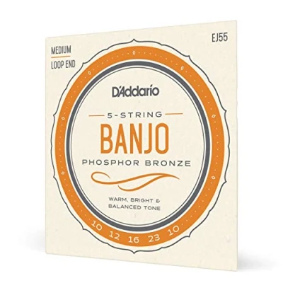Immagine di D&#039;Addario EJ55 5 String Banjo Strings, Phosphor Bronze, Medium, 10 23