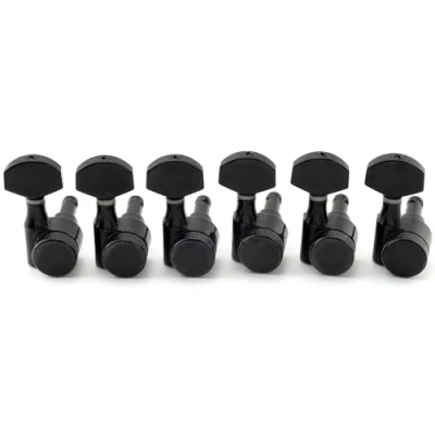 Immagine di Musiclily Pro 6 in Linea Set Meccaniche Autobloccanti 1 Pin Chitarra Locking Tuners per Elettrica tipo SQ Strat Tele, Nero