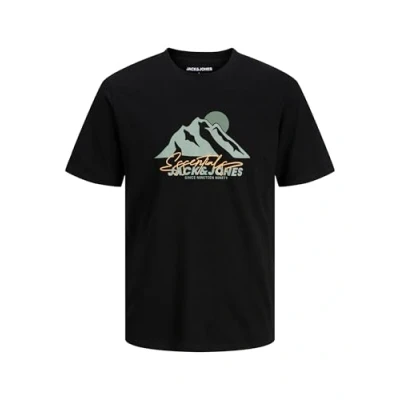 Immagine di JACK &amp; JONES Jjsun Tee SS Crew Neck Pls, Nero, 4XL Uomo