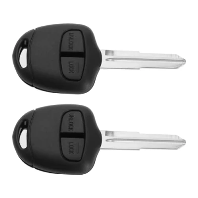 Immagine di eMagTech 2 custodie protettive per chiave auto con scanalatura sinistra pulsanti compatibili Mitsubishi Pajero Sport Outlander Grandis ASX MIT11