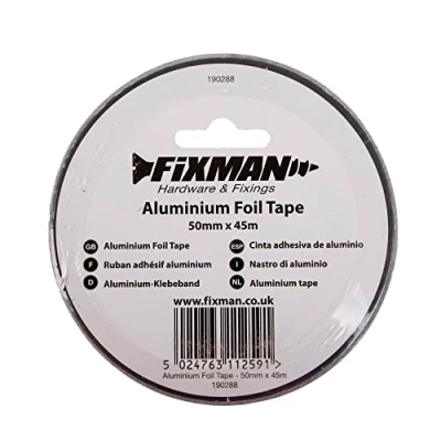 Immagine di Fixman, Nastro adesivo in alluminio, 50 mm x 45 m, Grigio (argento)