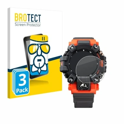 Immagine di brotect Pellicola Protettiva Vetro per Casio G Shock GW 9500 Protezione Schermo (3 Pezzi) [Durezza Estrema 9H, Chiaro]