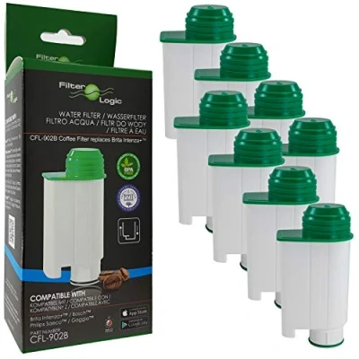 Immagine di FilterLogic CFL 902B Pacco da 8 Filtro acqua compatibile con Saeco Gaggia Philips CA6702/10 CA6702/00 CA6702 RI9113/60 Brita Intenza+ Cartuccia filtrante per macchina caffè e espresso