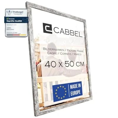 Immagine di CABBEL cornice 40x50 cm, betulla, robusta in legno MDF, vetro Plexi infrangibile, da appendere, ideale