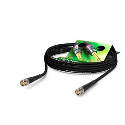 Immagine di SommerCable Video 75 Ω HD/3G/6G SDI / 4K UHD SC Vector 0.8/3.7 dotato BNC/BNC 6G Hicon Nero (30 m) Made in Germany by Sommer Cable