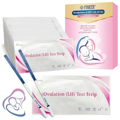 Immagine di 50 pezzi Test di Ovulazione, Ovulazione 25mIU/ml, Sensibile, Aumenta le tue Probabilità Rimanere Incinta, Bastoncini Predittivi Fertilità, fertilità familiare