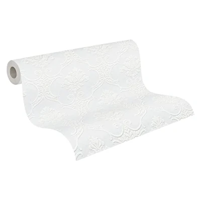 Immagine di A.S. Création Meistervlies 354761 35476 1 Carta da parati in tessuto non tessuto, verniciabile, 10,05 m x 0,53 m, colore: Bianco