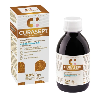 Immagine di CURASEPT ADS Collutorio clorexidina 0,20% + Colostro Trattamento Immunoprotettivo 200 ml