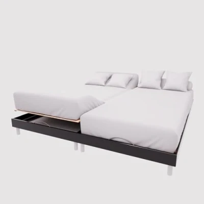 Immagine di Soleil d’ocre Lenzuolo con angoli in TPR, cotone 57 fili, Bianco, 2 x 70 190 cm