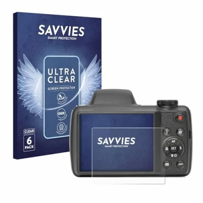 Immagine di savvies (6 Pezzi Pellicola Protettiva per Kodak Pixpro AZ528 Protezione Schermo Trasparente