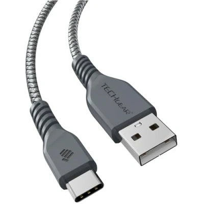 Immagine di TECHGEAR Lungo Cavo di Ricarica e Sincronizzazione Dati USB C ad Alta durabilità (1 m) per Dispositivi Tipo Compatibile con iPad PRO 12.9&quot; 2022 2018, 11&quot;, Air 10.9&quot;, 10