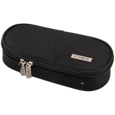 Immagine di Astuccio Ovale Organizzato Monocolore Nero Comix