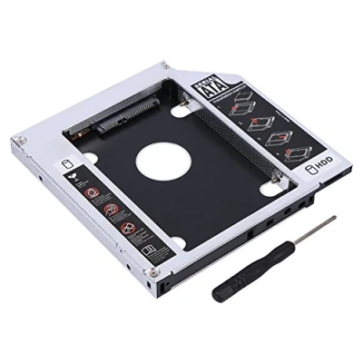 Immagine di VBESTLIFE 12,7 mm Alluminio SATA HDD SSD Custodia per Disco Rigido bay Caddy Adattatore Dvd Ottico Laptop, Supporto 2,5 HDD/SATA/SATAII/SDD