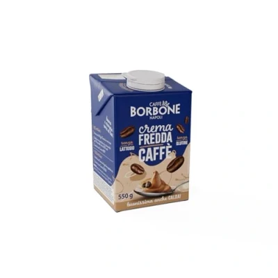Immagine di caffè Borbone Crema FREDDA CAFFÈ 1 Brick 550g a base di Latte con solubile delattosata, UHT lunga conservazione Senza Lattosio e Glutine panna Italiani