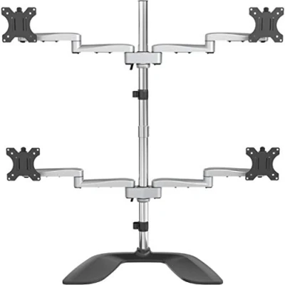 Immagine di StarTech.com Supporto per Quattro Monitor Braccio Articolato Acciaio e Alluminio 4 con Altezza Regolabile fino a 32&quot;