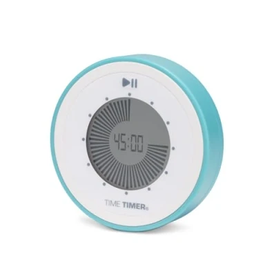 Immagine di TIME timer Twist digitale per il conto alla rovescia 90 minuti — l&#039;apprendimento in aula dei bambini, strumento di studio a casa, orologio da scrivania, esercizi e cucina (Lake Day Blue)