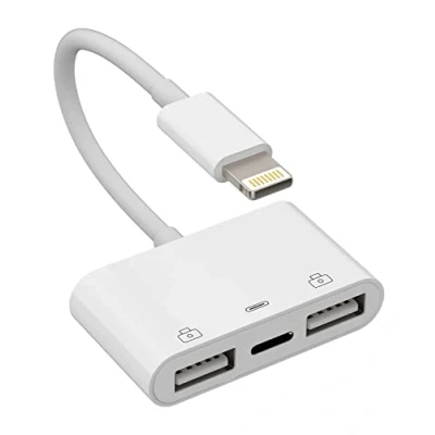Immagine di Adattatore OTG e Cavo di ricarica certificato per Apple Lightning maschio a USB femmina iPhone 14 13 12 pro max Ipad convertitore unità flash memory stick fotocamera Splitter