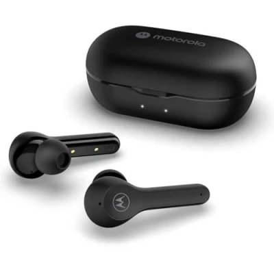Immagine di Motorola Sound MOTO BUDS 085 Auricolari Bluetooth Cuffie Wireless con 15 Ore di Riproduzione Headphones Resistenti all&#039;Acqua e al Sudore Microfono Controllo Touch Nero