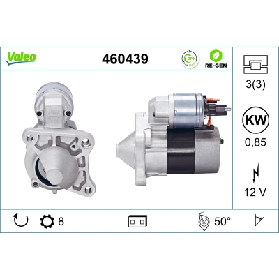 Immagine di VALEO 460439 Motorino di avviamento 12 0,8 8 RENAULT: Kangoo I Express, I, CLIO 2, DACIA: Duster SUV, Logan MCV, SANDERO 2