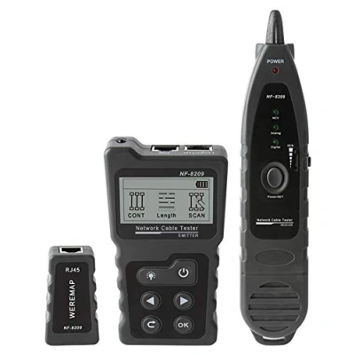 Immagine di Cavo di rete Tester NF 8209 Tracker Strumento scansione Wiremap CAT5 CAT6 Misura della lunghezza del cavo, Test PoE, Funzione NCV
