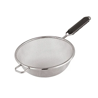 Immagine di Paderno 12622 20 Colino a rete Scolapasta con manico Abs antiscottatura, ideale per filtrare, scolare e setacciare, in acciaio Inox, diametro cm