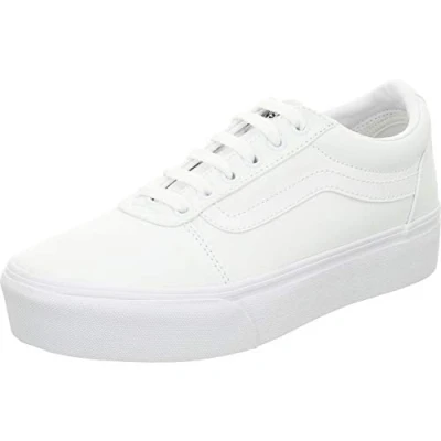 Immagine di Vans Ward Platform, Scarpe da Ginnastica Donna, Canvas White, 35 EU