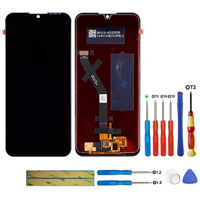 Immagine di swark display LCD compatibile con Huawei Y6 2019 / Prime Pro nero (senza cornice) touch screen digitizer assembly vetro + strumenti