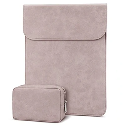Immagine di TECOOL Custodia per PC 13 Pollici Portatili Sleeve con Piccola Borsa in Ecopelle 2018 2020 MacBook Air A2179/A2337/A1932,MacBook PRO 13,dell XPS 13,Surface X,MateBook 13, Rose
