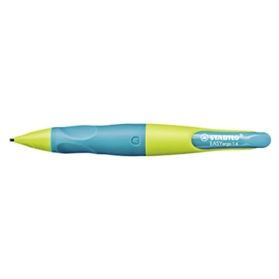 Immagine di Matita a scatto Ergonomica STABILO EASYergo 1.4 in Lime/Azzurro per Destrimani con 3 mine mm gradazione HB