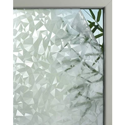 Immagine di Gardinia Pellicola per finestre ad adesione statica, Graphic 50, Traslucido, Tagliabile su Misura, 100% PVC, 67,5 x 150 cm, Effetto Prisma, Semi Trasparente