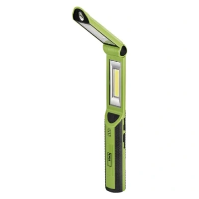 Immagine di EMOS Lampada da Lavoro a LED, Ricaricabile, con Power Bank, Gancio e 4 magneti, 670 lm, Portata 40 m, Batteria 2200 mAh 10 Cavi USB, 3 modalità di Illuminazione, Verde